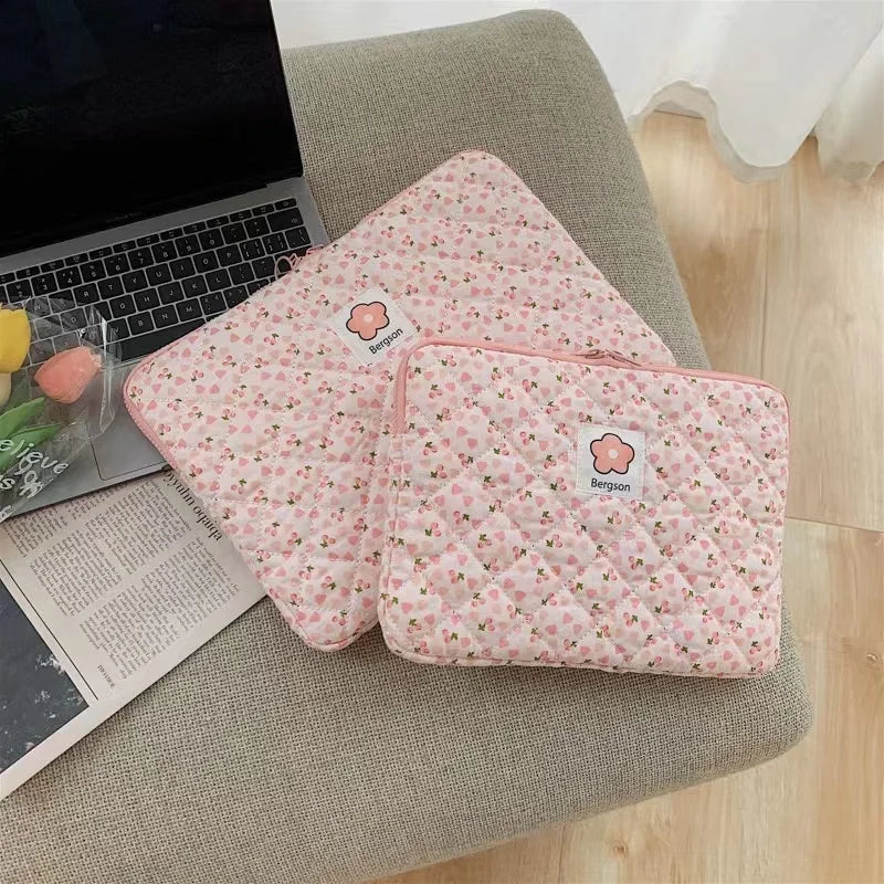 Flower Pattern Laptop Sleeve Case Bag for Macbook Air Pro 11 13 14Inch M1 M2 Mac Book Cover for Ipad Pro 11 12.9 2021 Laptop Bag