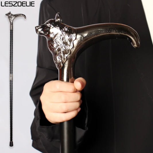 Wolf-Head Luxury Walking Stick Canes Men 2025 Fashion Decorative Women Fashionable Cane Vintage Walking Stick