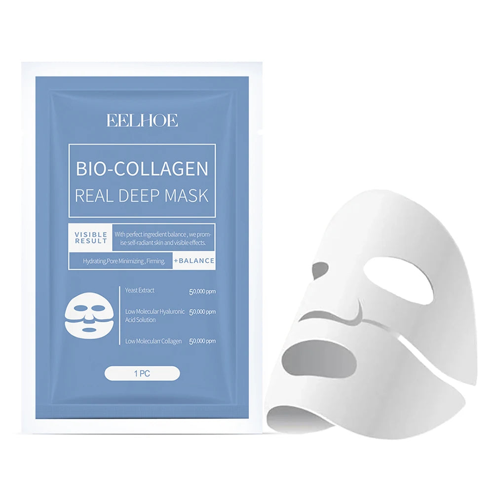 Bio Collagen Real Deep Moisturizing Mask Anti-Wrinkle Lifting Face Mask Hydrolyze Collagen Soluble Sheet Mask