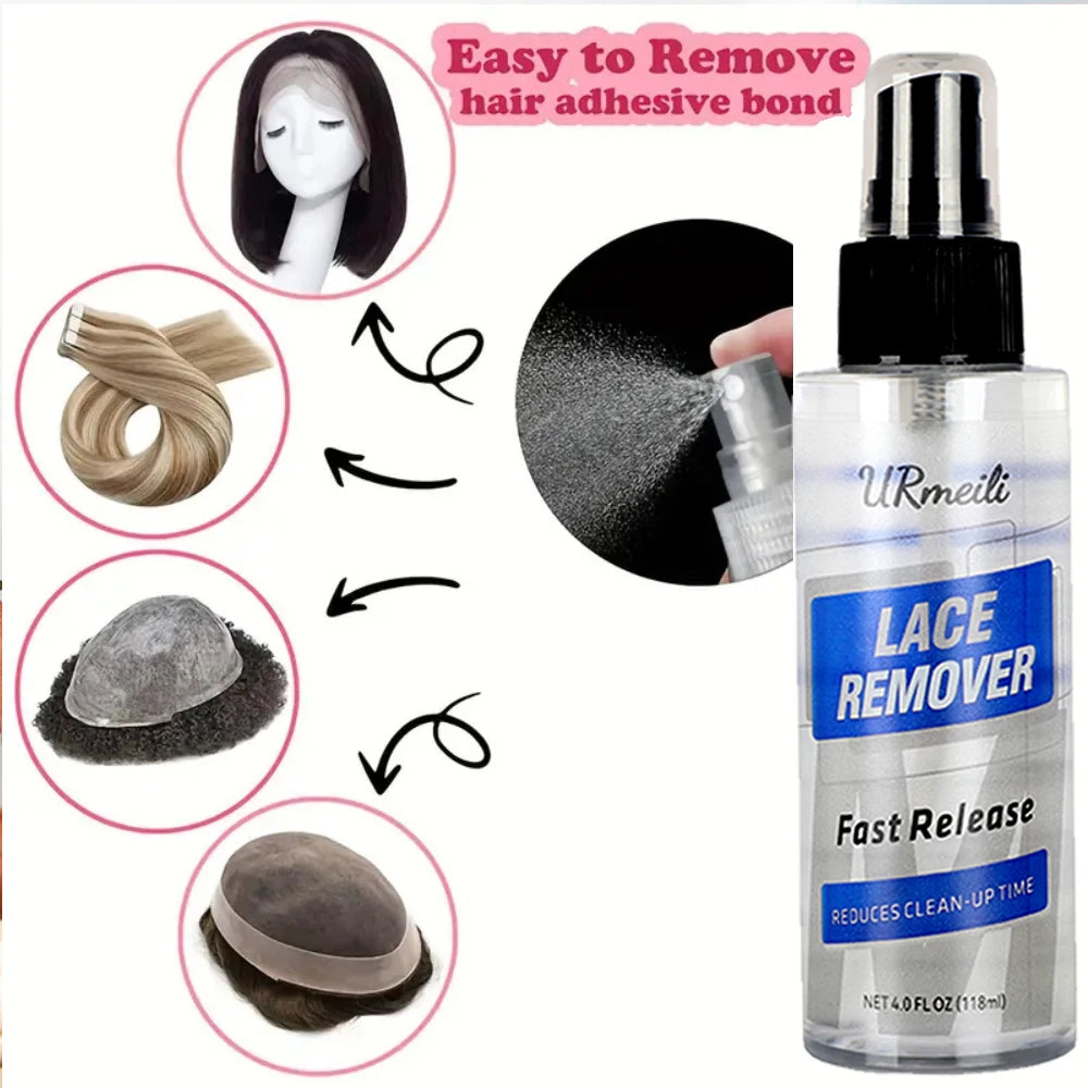 118ml Wig Glue Remover Spray, Safe Hair Bond   Remover for Lace Front Wigs & Toupees