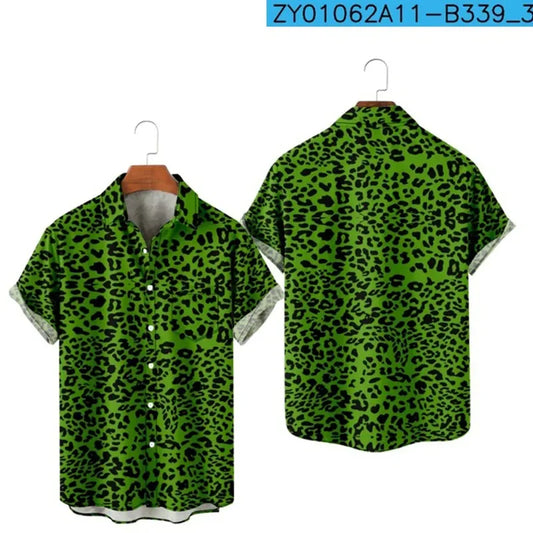 Men's T-Shirt Leopard 3D Print Short Sleeve Clothes