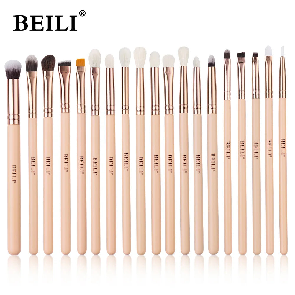 BEILI Pink Makeup Brushes High Quality Powder Foundation Blush Eyeshadow Make Up Brush Set