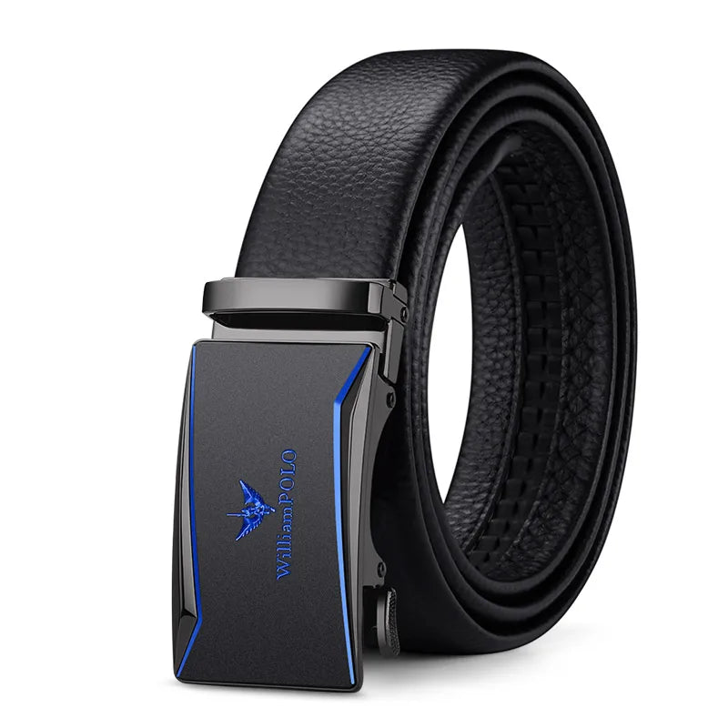 Fashionable men's cowhide belt with automatic  for casual pants and personalized business belt