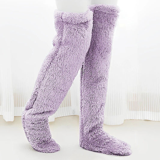 2024 Autumn And Winter Floor Socks Goose Down Socks Knee Warm High-Top Shoes Socks