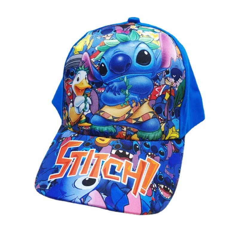 Disney Stitch Baseball Cap Children's Hat Male girl l Hat Cartoon Kids Sun Hats