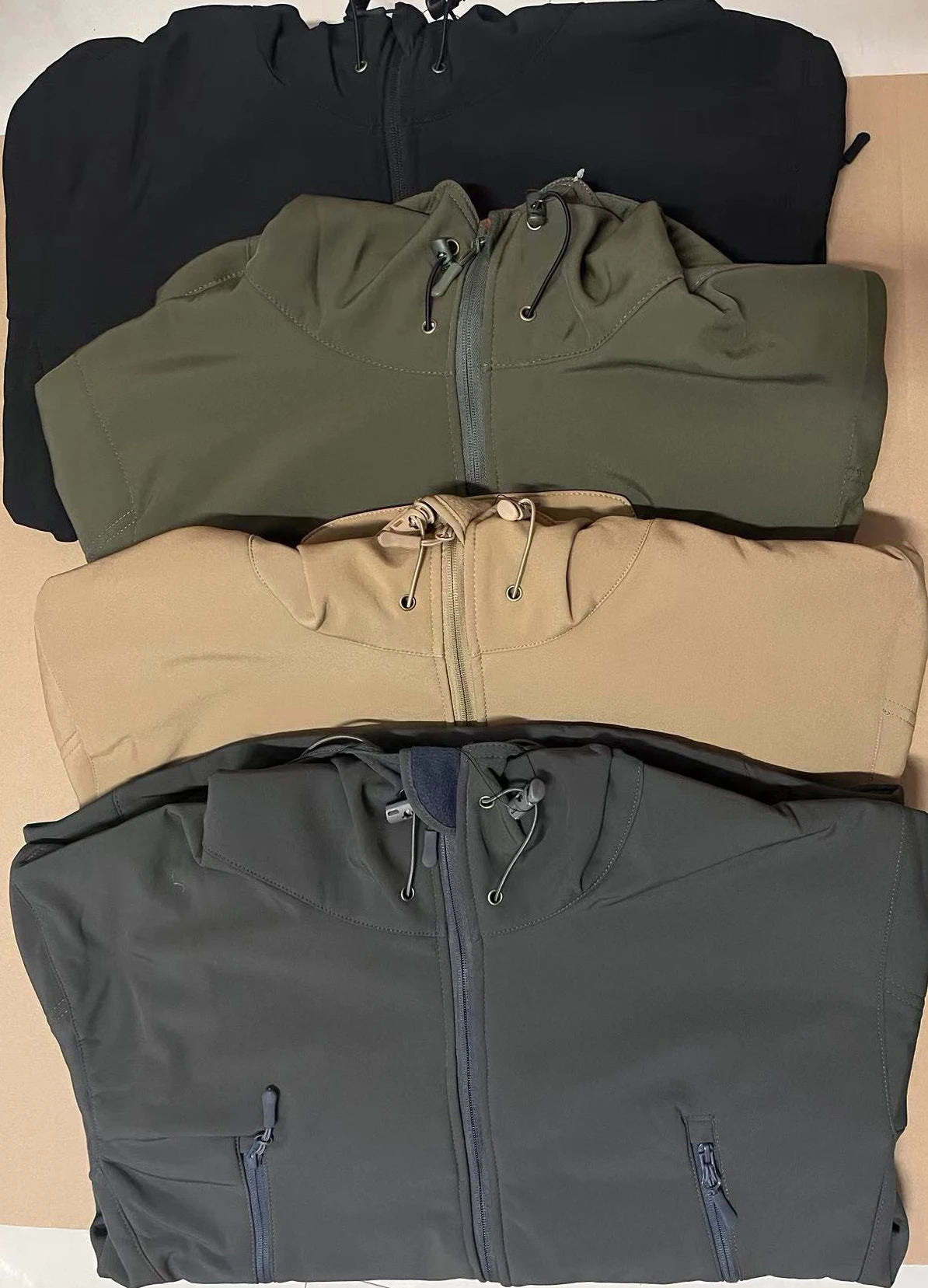 Men's Winter Autumn Warm Fleece Cargo Jackets Softshell Hooded Windproof Coat Outdoor Hiking & Camping M-5XL