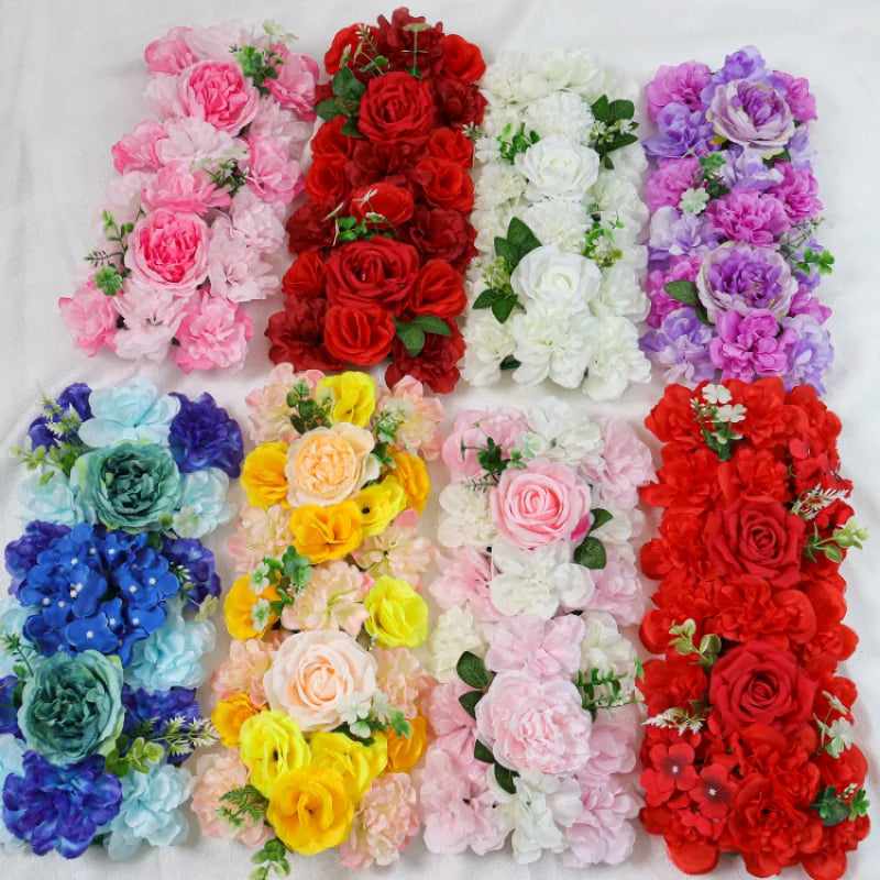 Artificial Flowers Row Arch DIY Wedding Birthday Party Home rose peony Wall Background Banquet Table Arrangement Decoration - Hiron Store