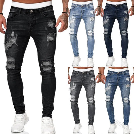 Jeans Men Trouser Men's Casual Slim fit pencil denim Pants