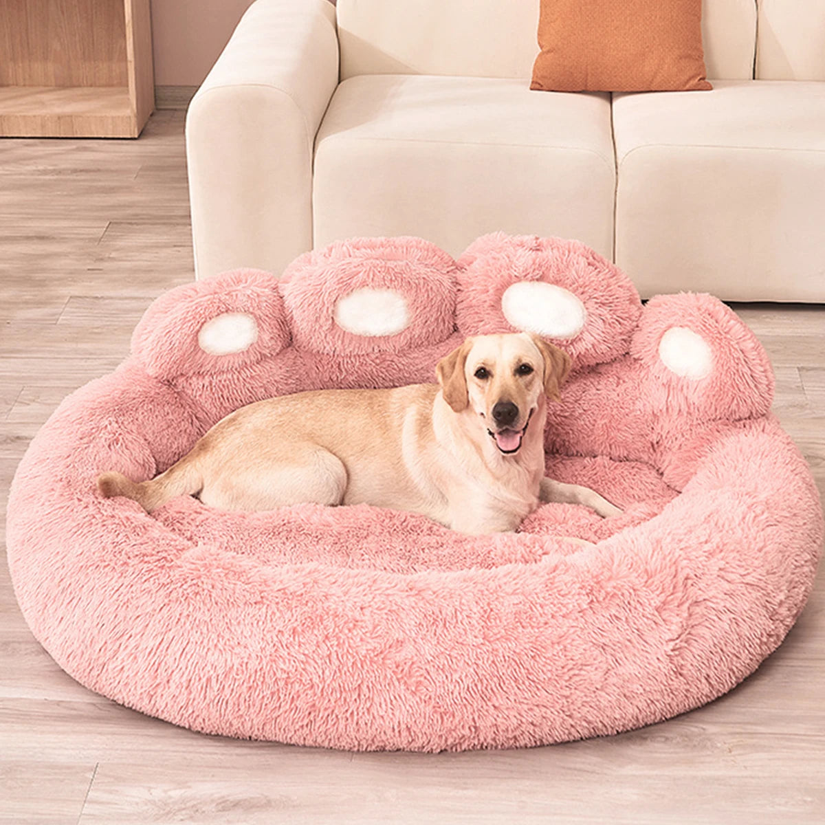 Fluffy Dog Bed Large Sofa Baskets Pets Kennel Mat Puppy Cats Blanket Accessories