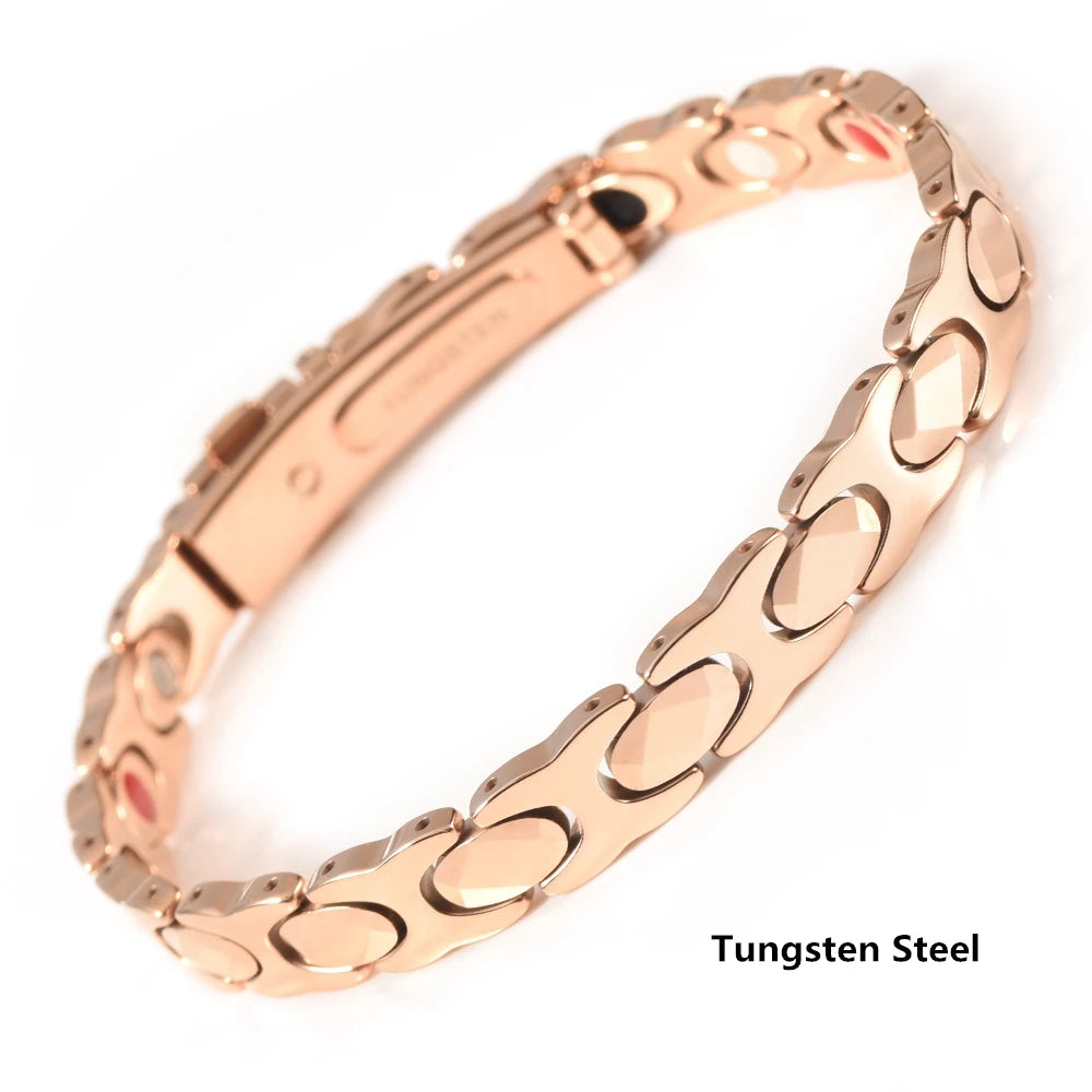 Titanium Steel Magnetic Health Bracelet Pure Titanium Tungsten Steel Anti-fatigue Energy Bracelet