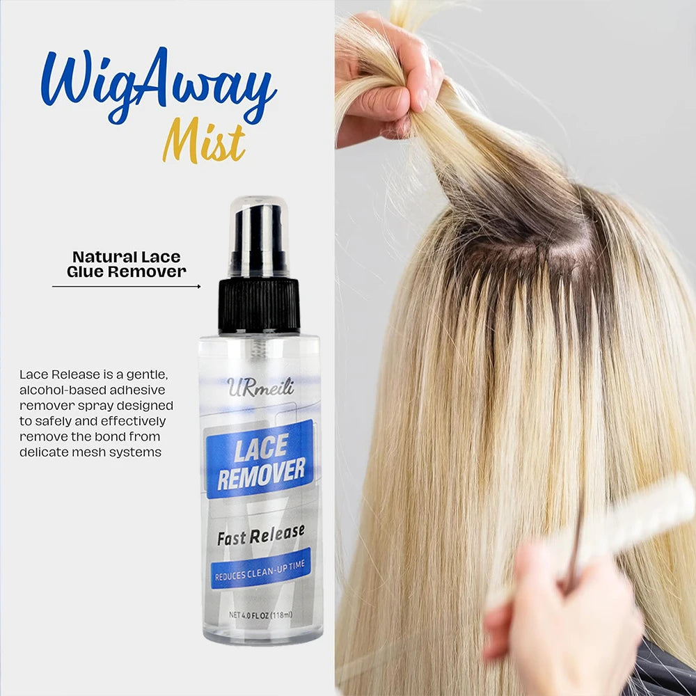 118ml Wig Glue Remover Spray, Safe Hair Bond   Remover for Lace Front Wigs & Toupees