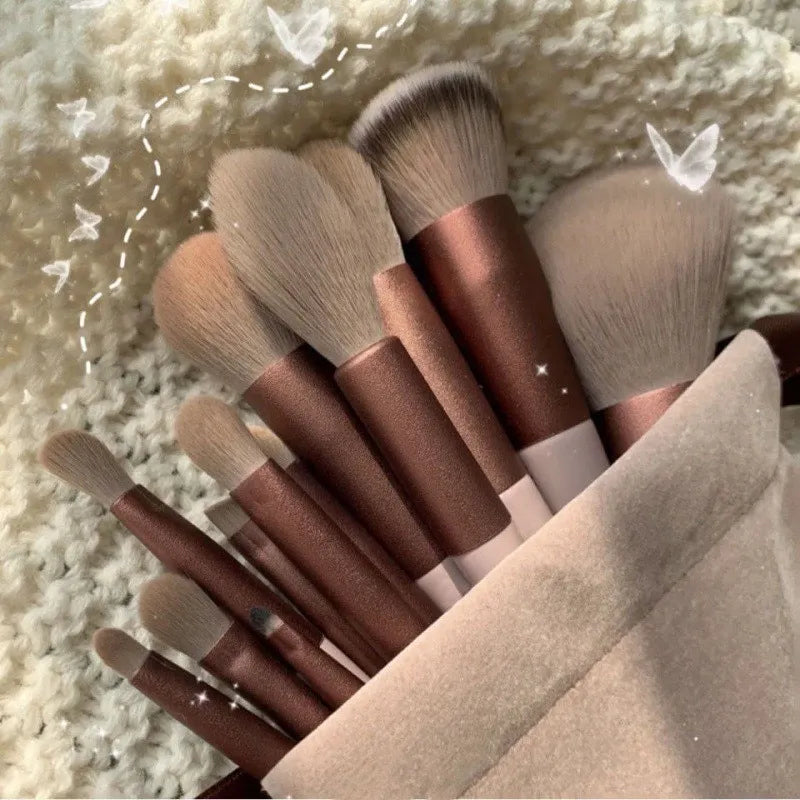 13 PCS/Lot Makeup Brushes Set Eye Shadow Foundation Women Cosmetic Powder Blush Blending Beauty Make Up Tool - Hiron Store