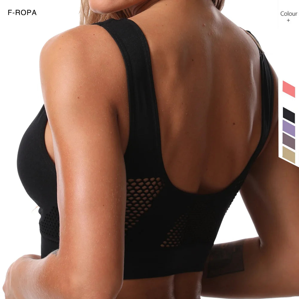 Women Sports Bras Fitness Gym Running Underwear Breathable Yoga Bra