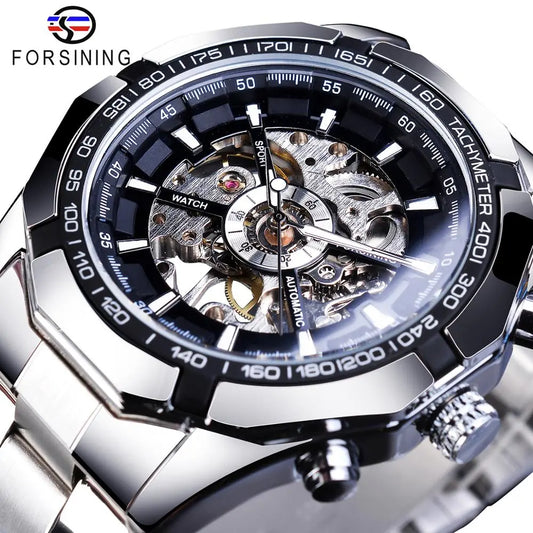 Stainless Steel Waterproof Men's Watches Luxury Mechanical Sport Male Wrist Watch