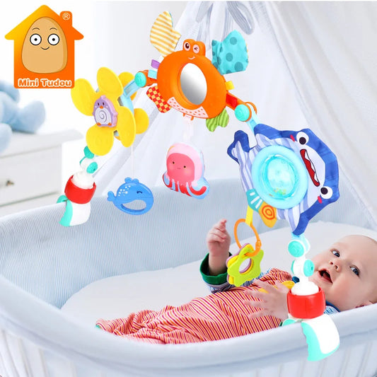 Baby Toy Stroller Arch Musical Rattle Adjustable Clip Crib Mobile Hanging Bed Bell