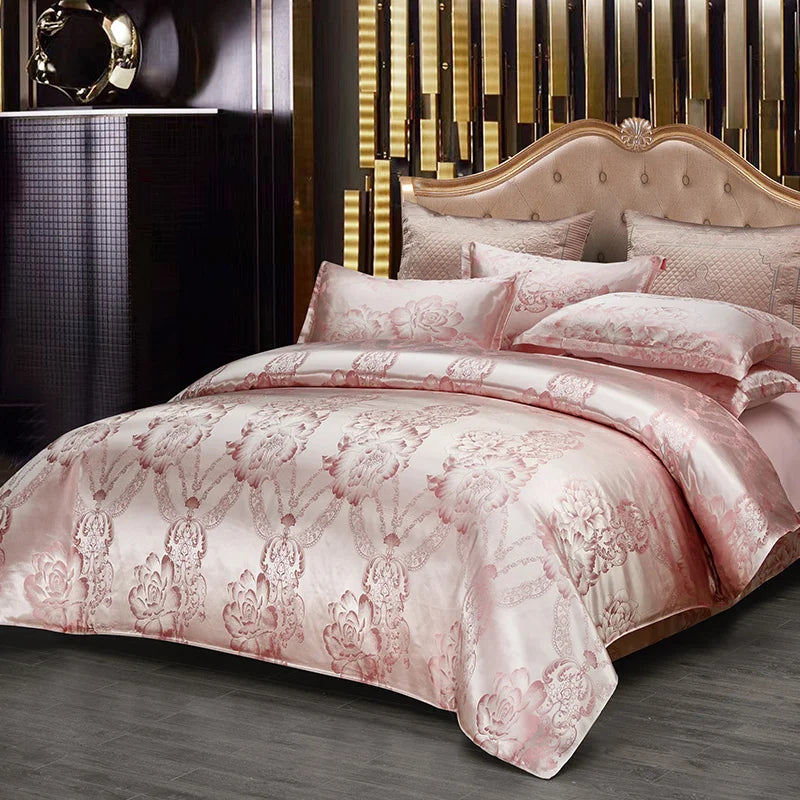 3pcs Duvet Cover and Pillowcase Set, European Light Luxury, Skin-Friendly Soft Fabric, Family bedroom Bedding
