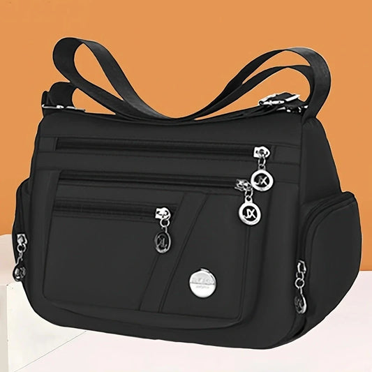 New style neutral nylon fabric ladies' handbag shoulder strap crossbody bag multi-compartment travel casual bag
