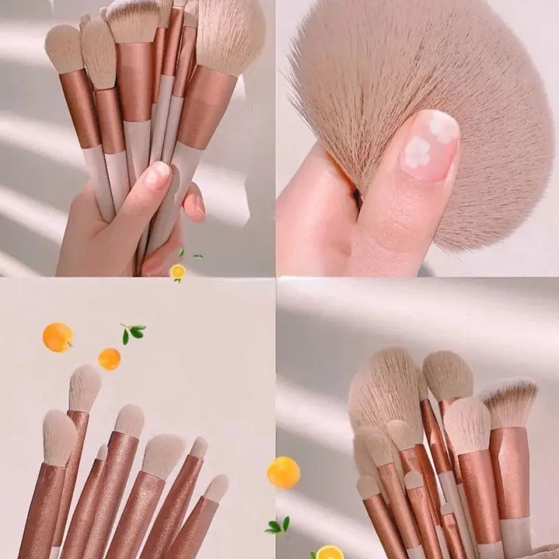 13 PCS/Lot Makeup Brushes Set Eye Shadow Foundation Women Cosmetic Powder Blush Blending Beauty Make Up Tool - Hiron Store