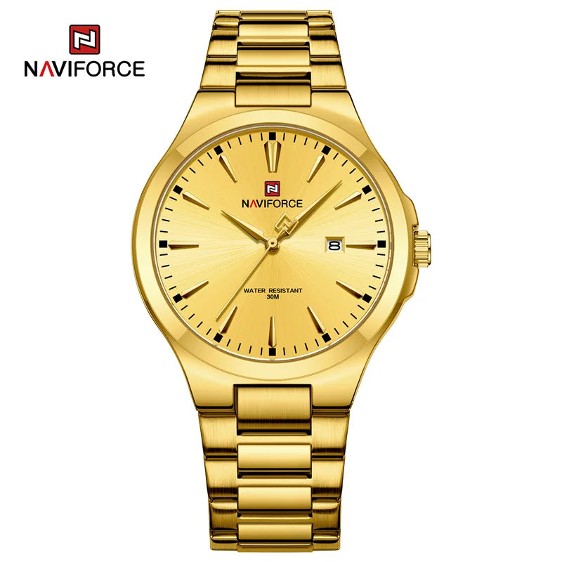 NAVIFORCE Original Watches for Men Stainless Steel Elegant Male Waterproof watch