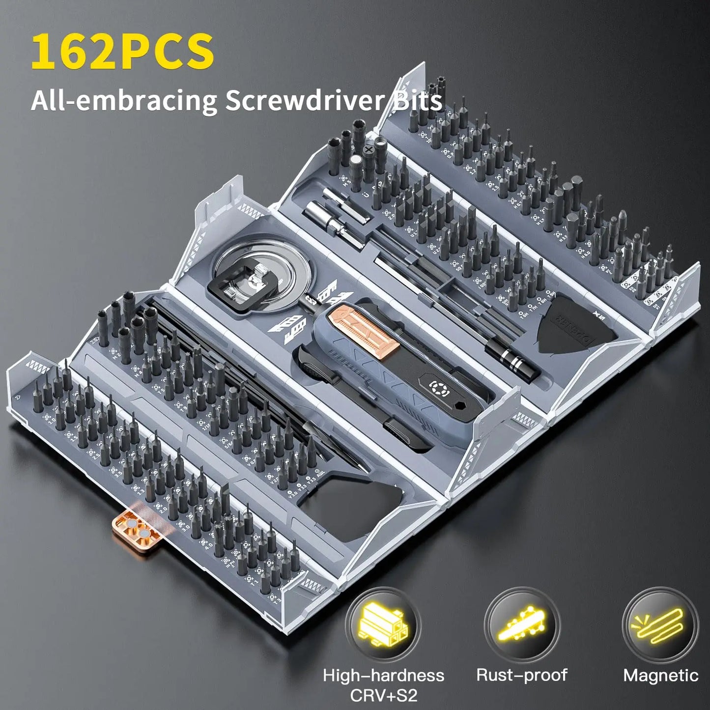 180 in 1 Precision Screwdriver Set with Pickup  Bit Folding and Case Design Home Magnetic Professional Repair Tool