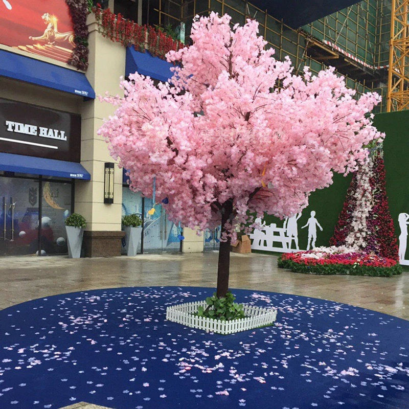 Artificial Cherry Blossom Tree Large Fake Peach Blossom Plant Wedding & Outdoor Home Garden Decoration Christmas Home Decoration