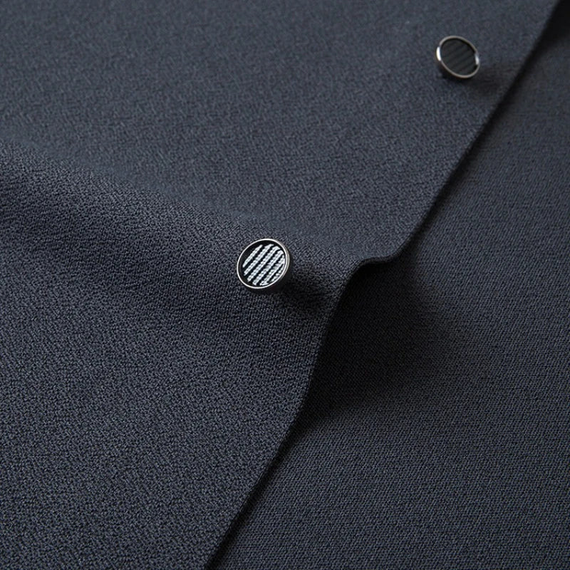 Men's Wool-Blend Dress  Shirt, Charcoal Gray, Business Essential , Non-Iron & Tailored Collar, All Season Comfort