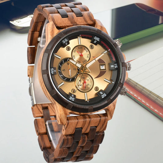 Men Wooden Luxury Mens Wrist Watches Man Sports Fashion Men's Quartz Wristwatches for Men