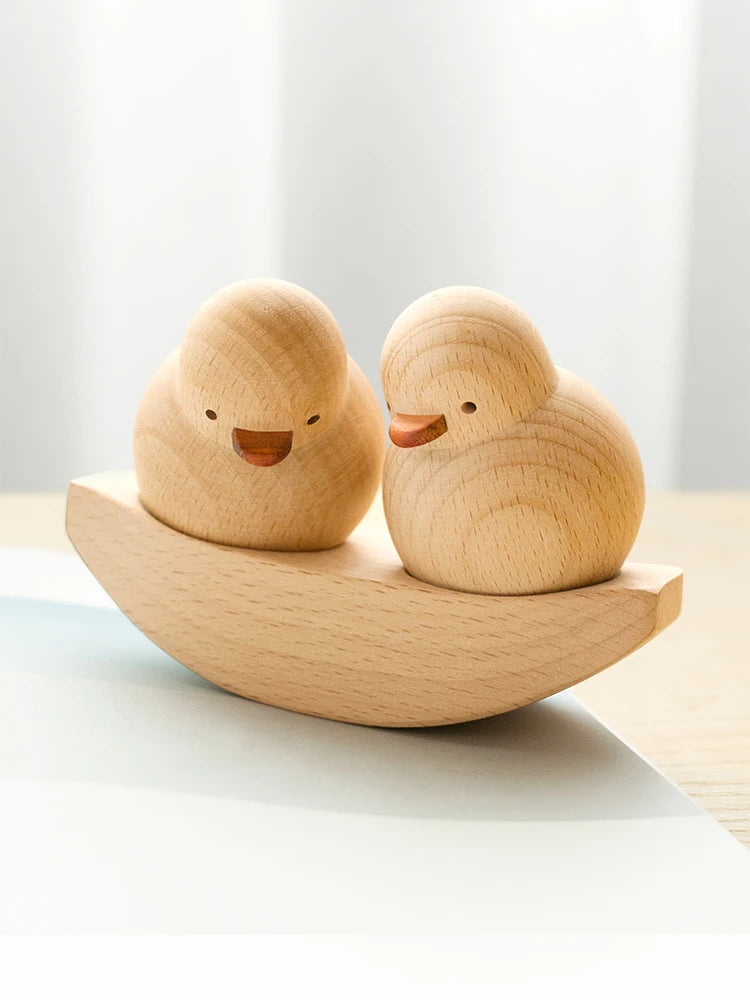 Creative Couple Decoration Wooden Style Wooden Duck