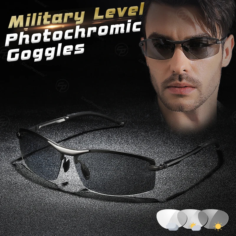 CoolPandas New Classic Photochromic, Polarized Sunglasses, Chameleon Anti-glare Driving Eyewear, UV400 for Man & Woman
