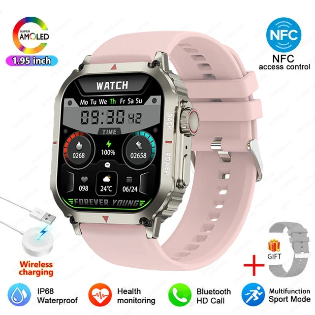 For Huawei Xiaomi Smart Watch Women GPS Tracker 330*385 HD Screen Heart Rate Blood Sugar NFC Bluetooth Call SmartWatch - Hiron Store
