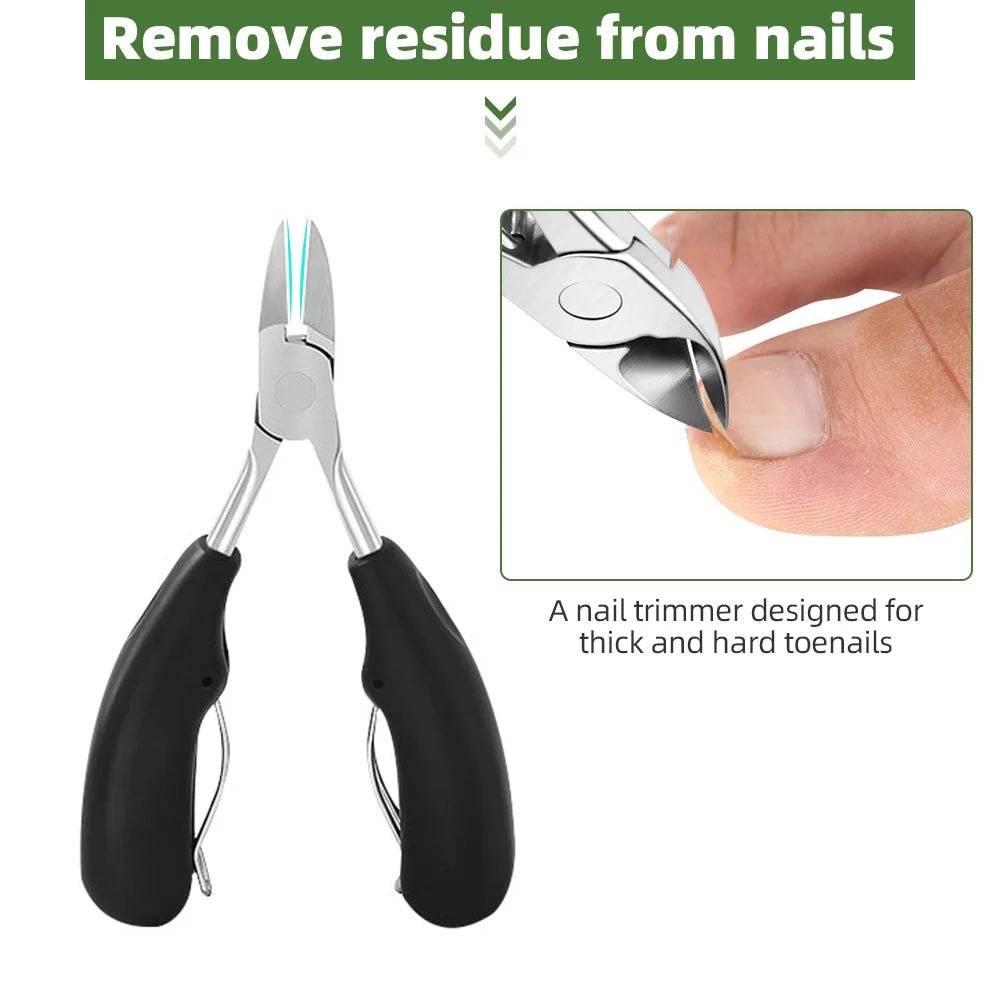 Nail Cutter Cuticle Nippers Profesional Ingrown Toenail Scissors Stainless Steel Dead Skin Removal Nail Clipper Pedicure Tool - Hiron Store