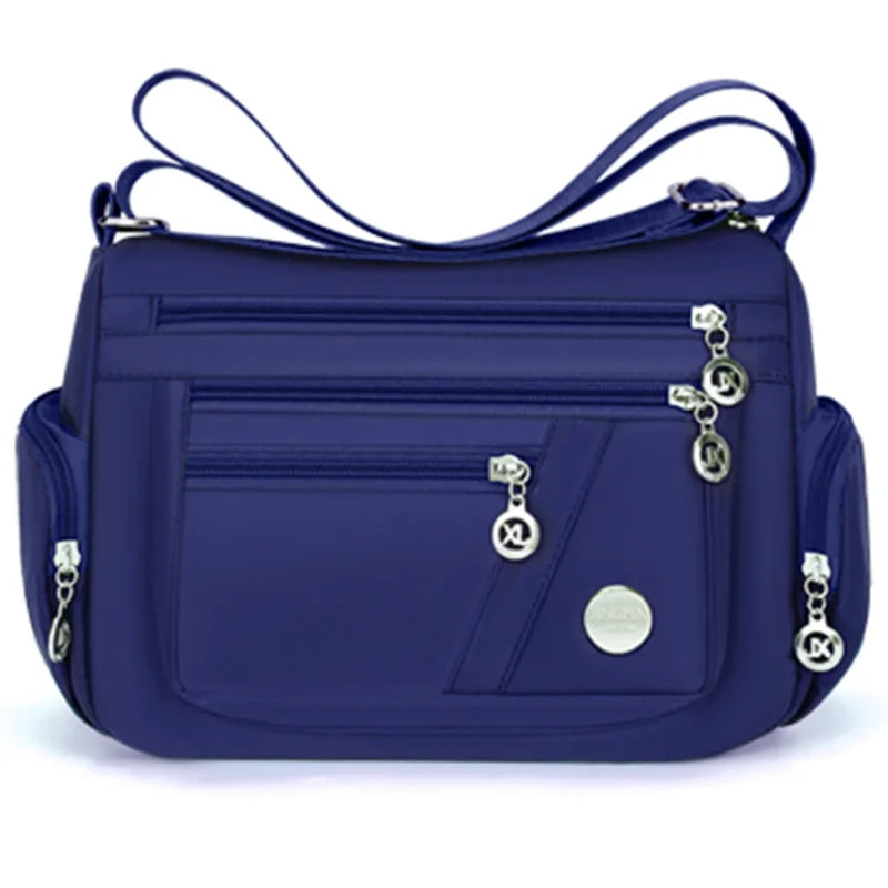 New style neutral nylon fabric ladies' handbag shoulder strap crossbody bag multi-compartment travel casual bag