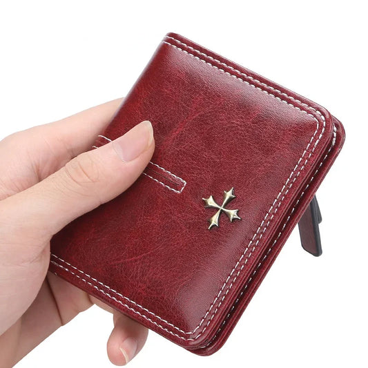 Mini Women Wallets  Name Engraving Fashion Small Wallets Zipper PU Leather Quality Female Purse Card Holder