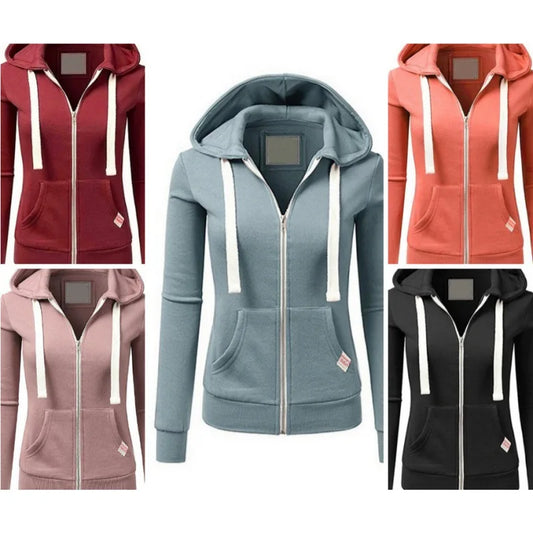 Autumn Fleece Hoodie Solid Color Fashion Sweatshirts Long Sleeve Top Drawstring  Black Hoodies