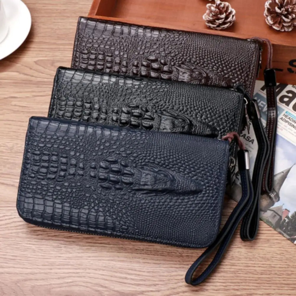 Men's  Wallet Luxury Pattern Men's Safe Clutch Waist Bag Business Male Money Purse Card Bag Holder