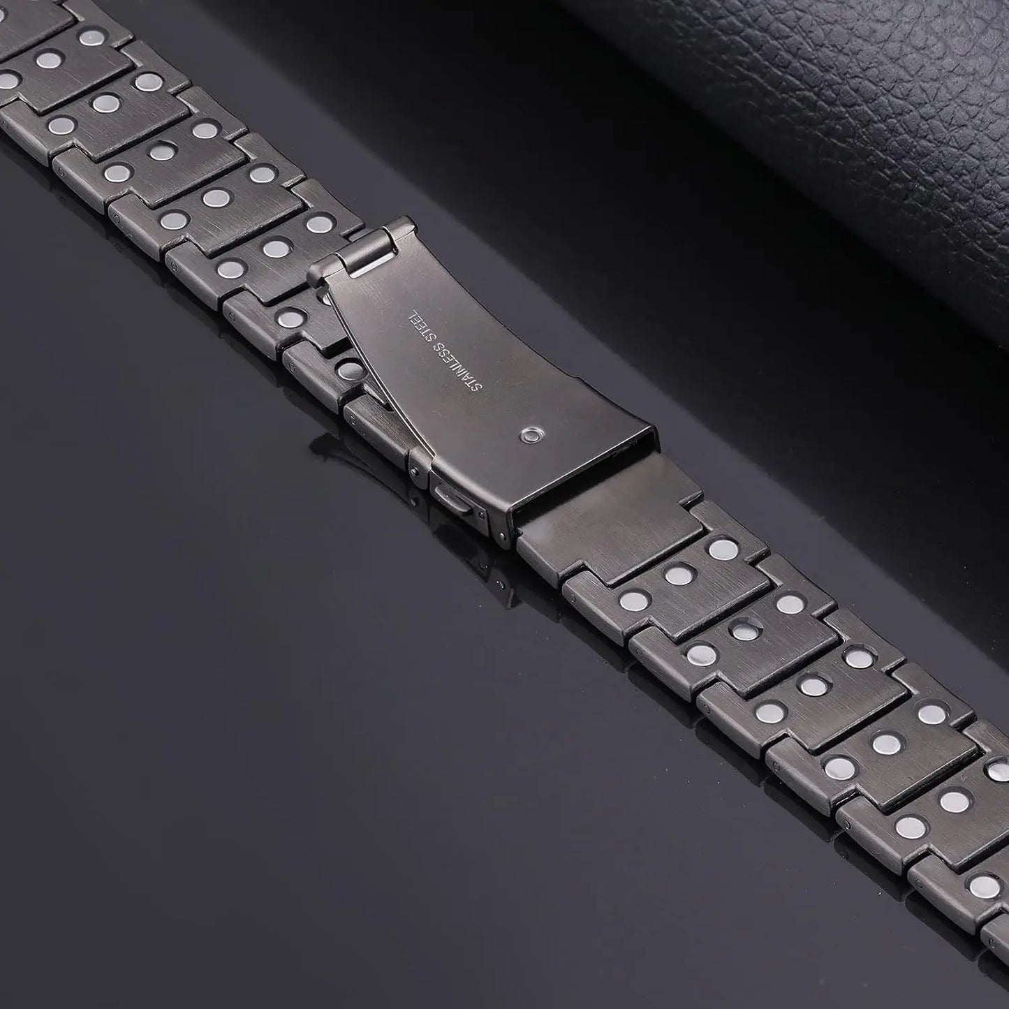 Men's Titanium Steel Magnetic Energy Bracelet Negative Ion Anti-fatigue Strap Bracelets