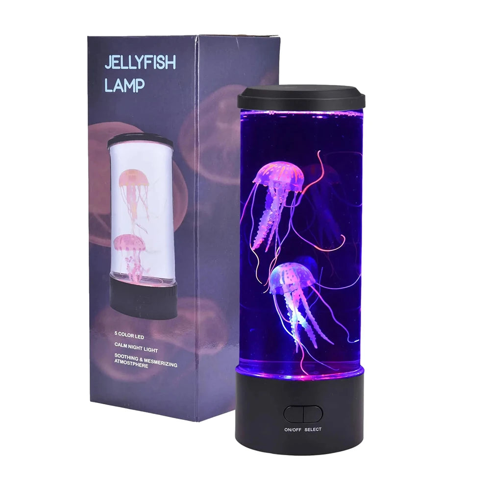 Colour Changing Jellyfish Lamp USB Battery Powered Table Night Light