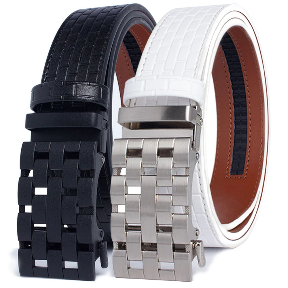 Automatic Alloy Buckle High Quality Genuine Leather Belts for Men Waist Male Strap Designer Belt