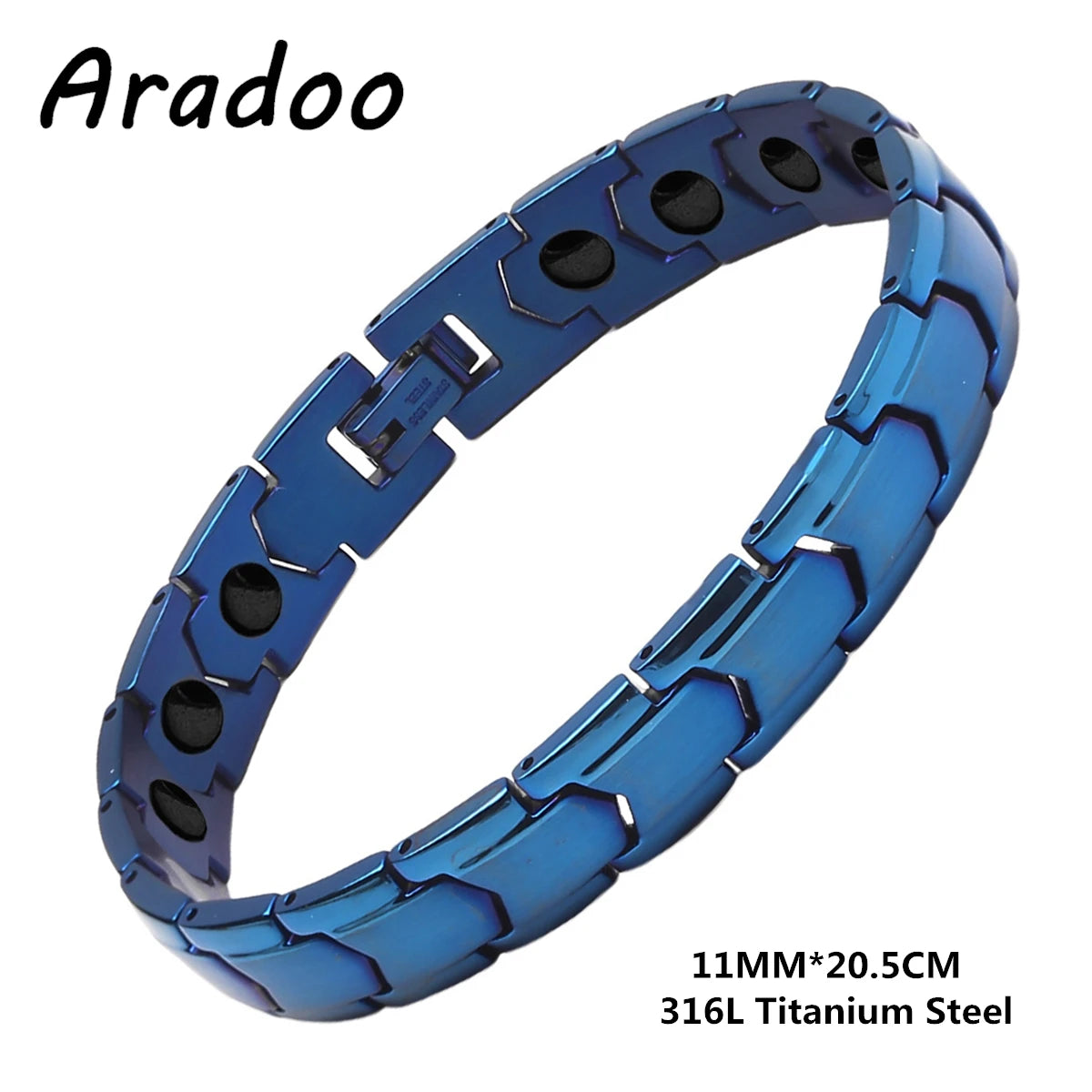 Titanium Steel Zirconia Bracelet Classic Retro Light Luxury Magnetic Therapy Bracelets - Hiron Store