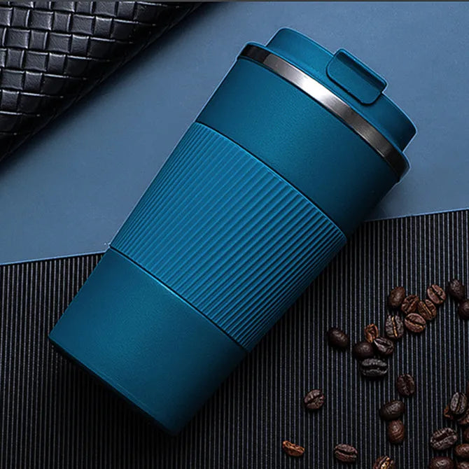 380ml/510ml Double Stainless Steel 304 Coffee Thermos Mug Leak-Proof Non-Slip Car Vacuum Flask Travel Thermal Cup Water Bottle - Hiron Store