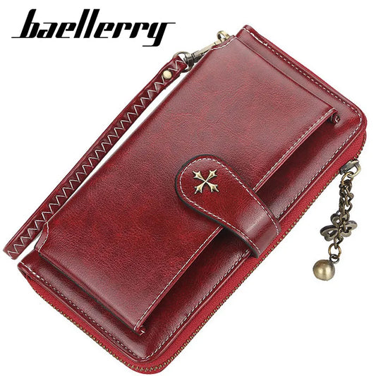 New Women Wallets Fashion Long PU Leather Top Quality Brand Card Holder Classic Female Purse Zipper Wallet For Women - Hiron Store