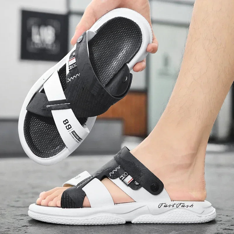 Summer Men's Slippers Comfortable Beach Sandal Man's Leather Sandals