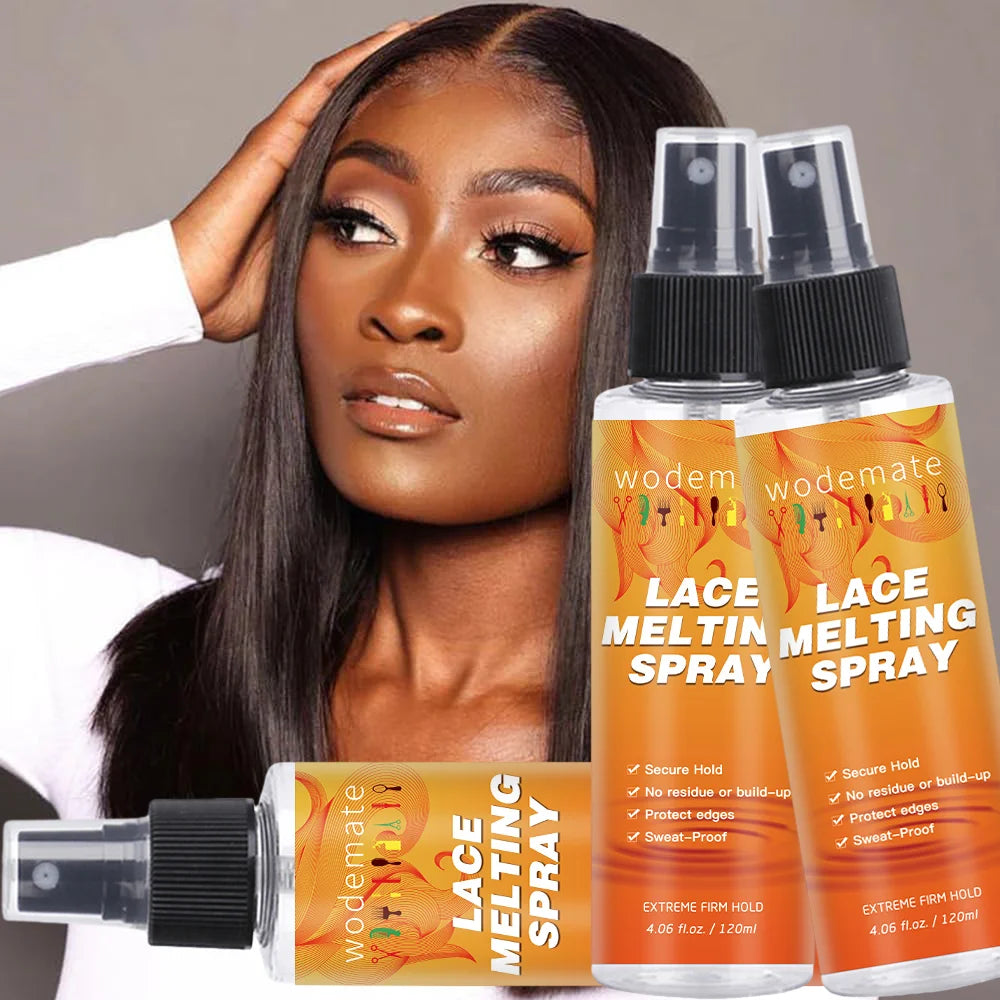 Melting Spray for Lace Wig Melting Spray Long Lasting Invisible Quick Drying Hold 120ml Hair Styling product