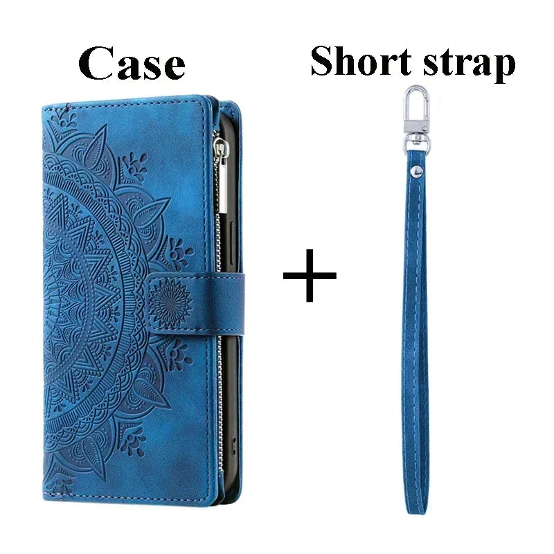 A55 A34 A15 A36 5G Zipper Wallet CrossBody Leather Case for Samsung Galaxy A54 Luxury Cover A55 A35 A16 A06 A56 A05s 35 A 55 54