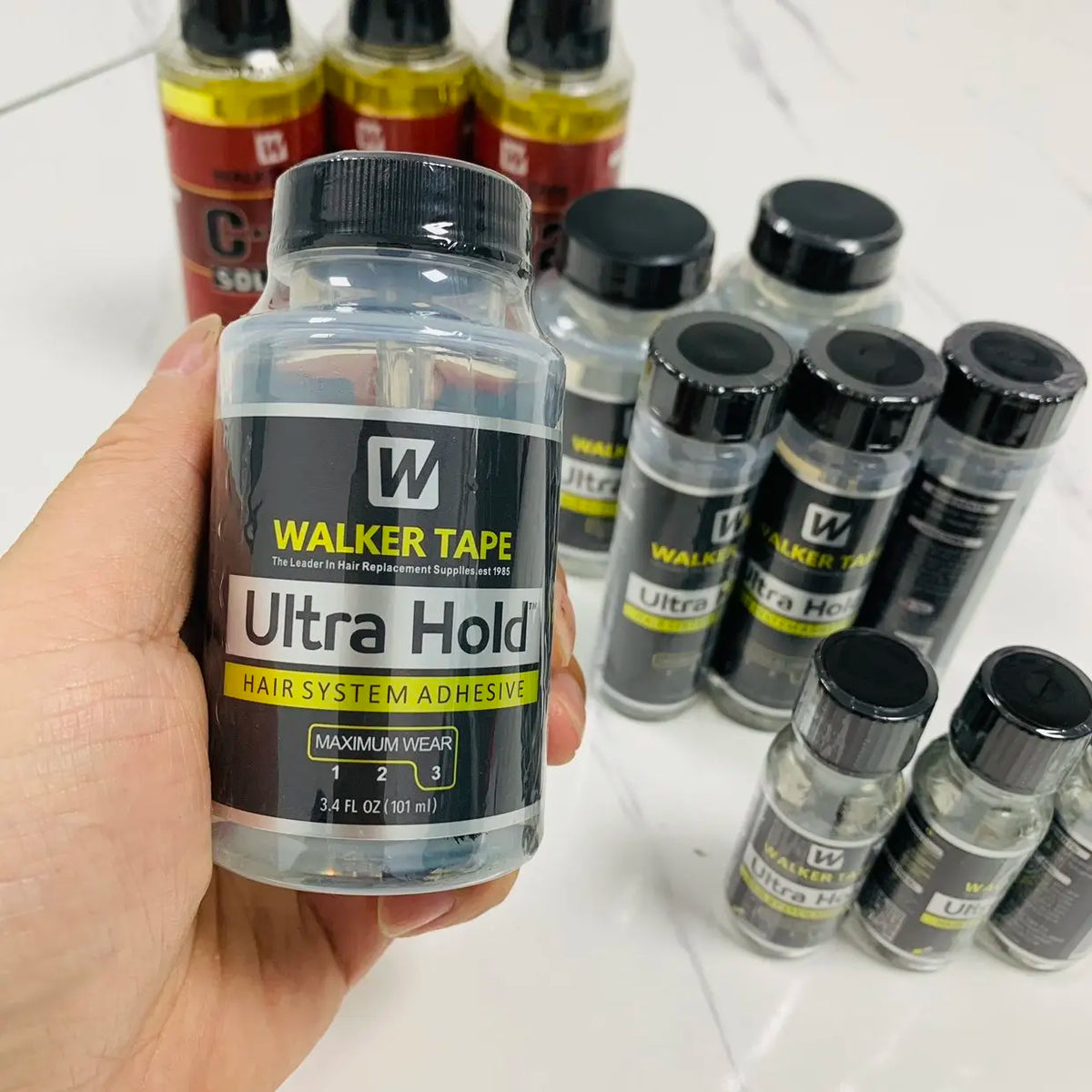 Walker Tape Ultra Hold Lace Wig Glue Waterproof Transparent Adhesive Hair Replacement Glue Brush-on Hair Glue