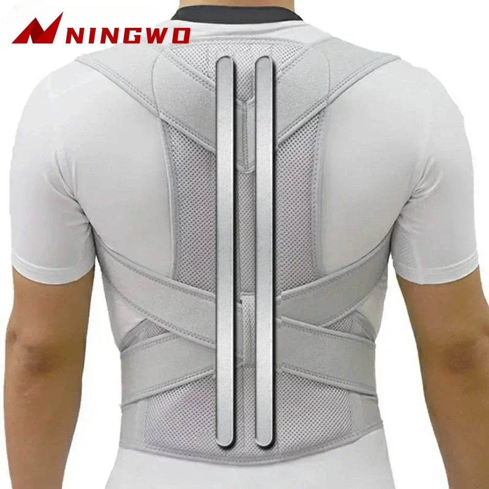 Alloy Rod Back Posture Corrector Orthotics Spine Side Bend Support the Shoulder Treatment Stent Orthodontic Belt Sports Safety - Hiron Store