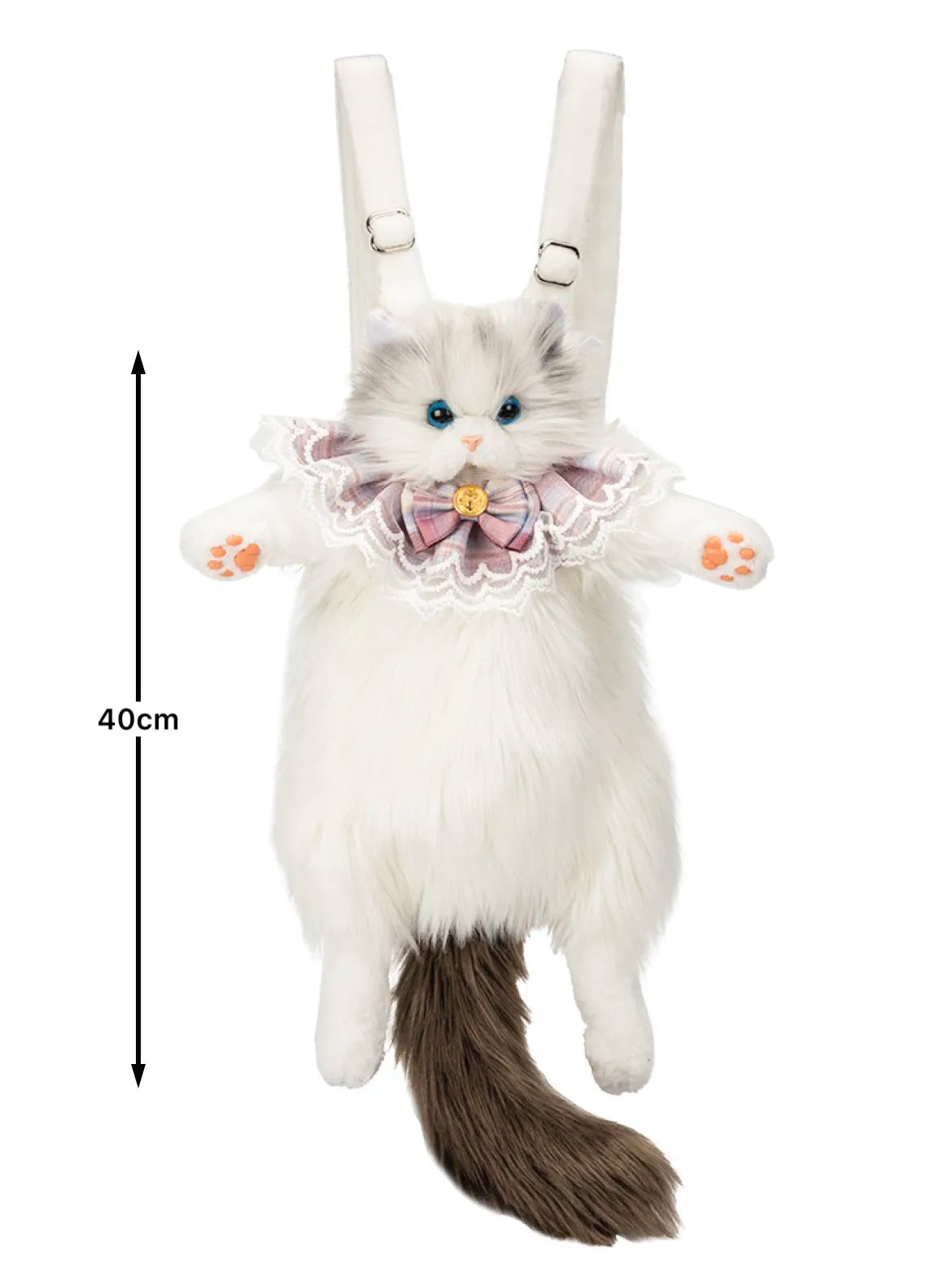 Cute Simulated Cat Designer Backpack Women Kawaii Soft Plush Backpack Purse School Bag Gift for Girls