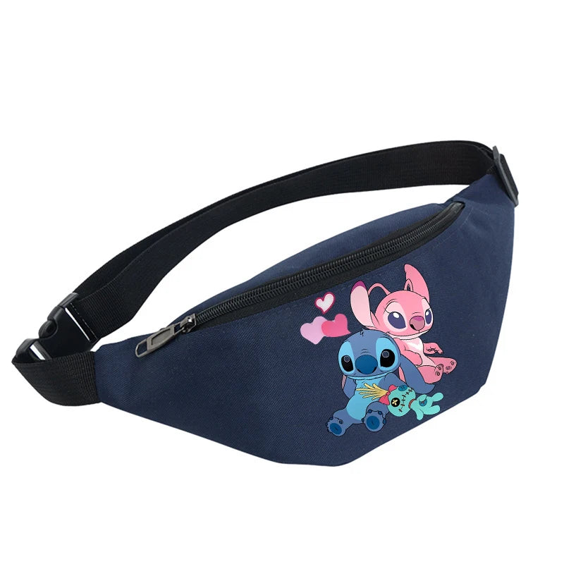 Children Girl Disney Stitch Waist Hip Sack Chest Bag Messenger Crossbody Bags