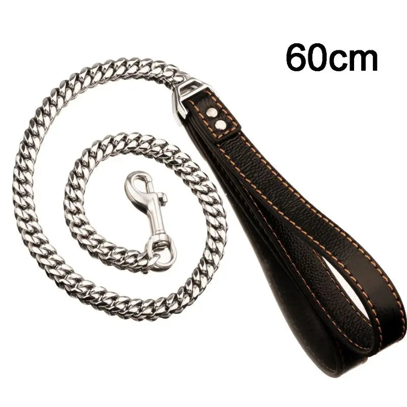 Metal Stainless Steel Pet Dog Gold Collar Lead Super Outdoor Big Dog Training Chain Collar Décor Necklace For All Dogs