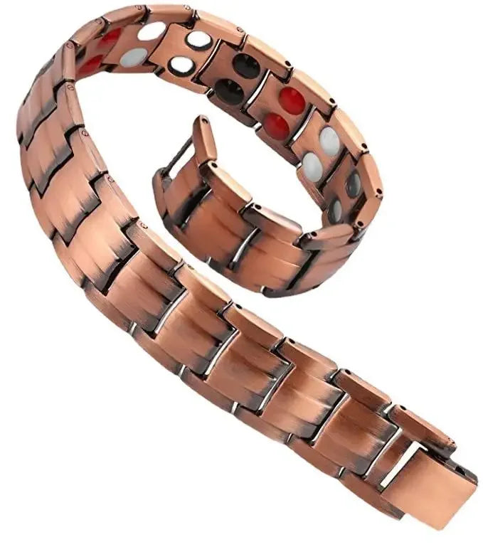 Men Magnetic Health Bracelet Pure Copper Colour Power Energy Bracelets Magnets Bangles